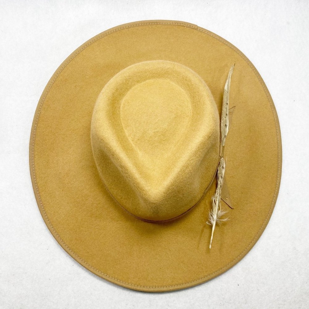 Tan Felt Wide Brim Rancher